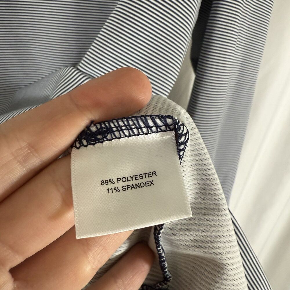 New Peter Millar Kansas City Royals Charity Sweater Men Large White Blue Striped - Picture 7 of 11